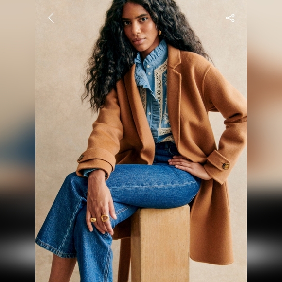 Sezane Camel Rick Coat - Picture 3 of 12